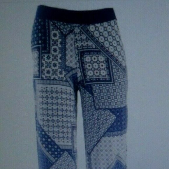 Cuddl Duds Softwear Stretch Wide Leg Pants Navy L - Picture 1 of 4